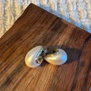 Anthropologie Pearl and Gold Earrings